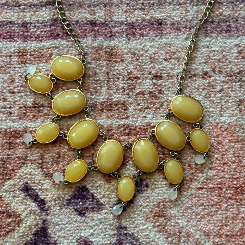 Elegant Yellow Statement Necklace